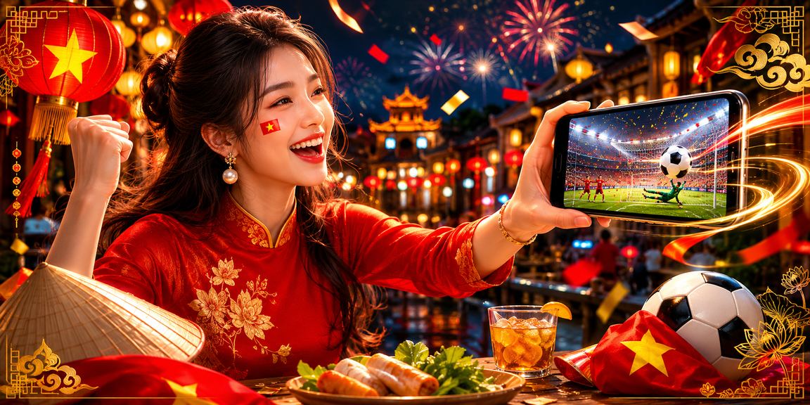 Không gian trải nghiệm casino qua di động tại Hà Nội với ánh đèn lồng truyền thống